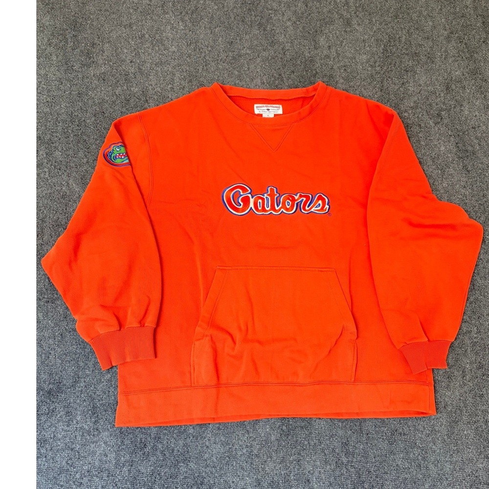 Boca Classics Florida Gators Sweatshirt Mens XL Orange Embroidered Crewneck NCAA